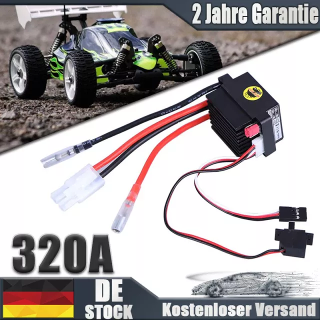 Brushed Fahrregler Speed Controller ESC 320A für 1/10 1/8RC Truck Auto Regler DE