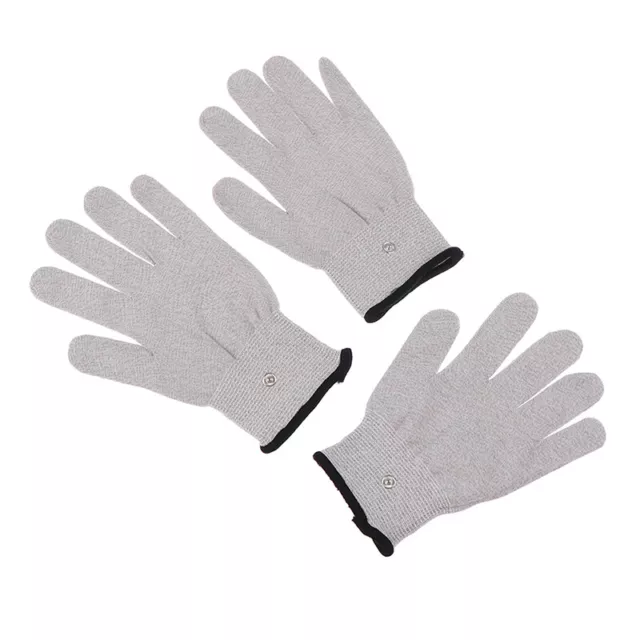 1Pair Conductive Silver Fiber  Electrode Gloves Pads Electrotherapy Massage   Sp