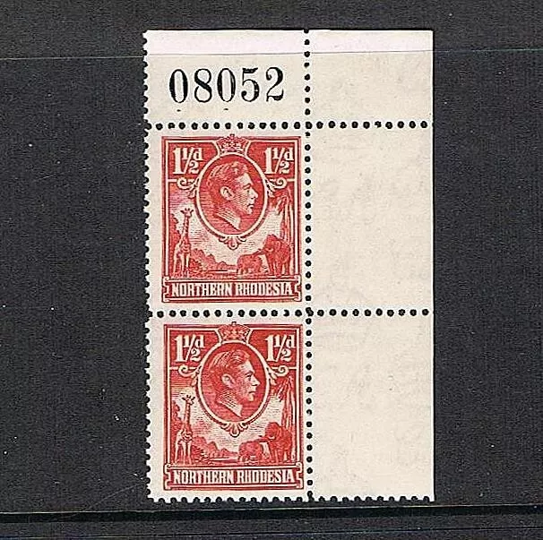 Northern Rhodesia 1938 SG29 pair, unmounted mint