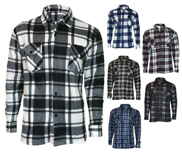 CAMICIA IN PILE Casual o Lavoro Uomo Maglione Con Bottoni Invernale da M a 3XL EUR 10 99 PicClick IT