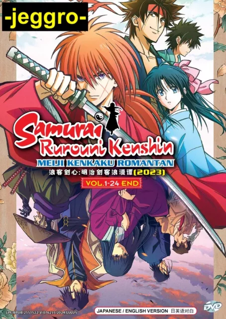 Anime DVD Rurouni Kenshin: Meiji Kenkaku Romantan 2023 Vol. 1-24 End ENGLISH SUB