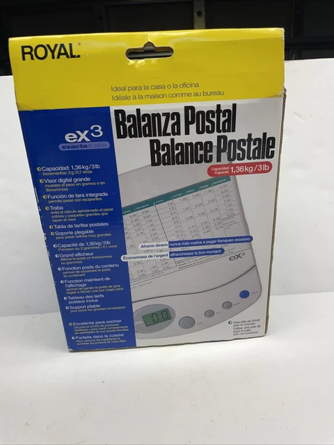 Exacta Scale ESCALA POSTAL ROYAL EX3 Exacta 3 lb. Capacidad con caja original ...