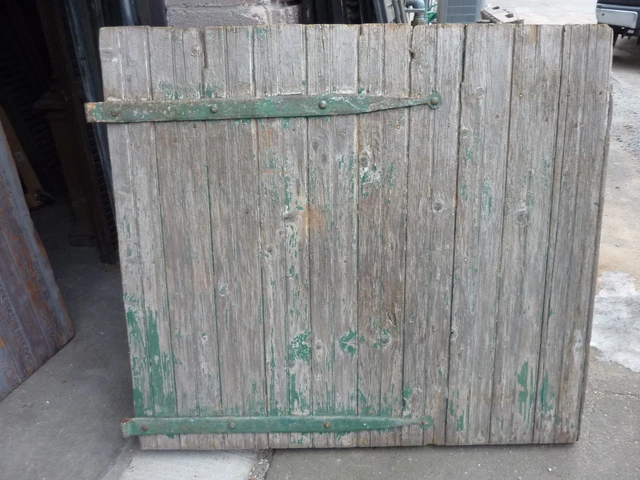 GORGEOUS 19th century antique barn door WONDERFUL patina STRAP HINGES 53" x 47"