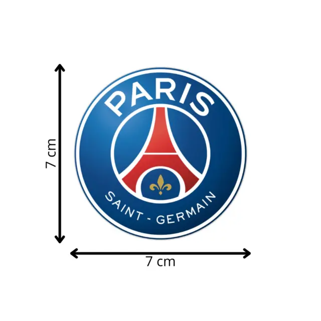 Lot de 2 Stickers Autocollants PSG Paris Saint Germain Vinyle foot - 7 x 7 cm 2