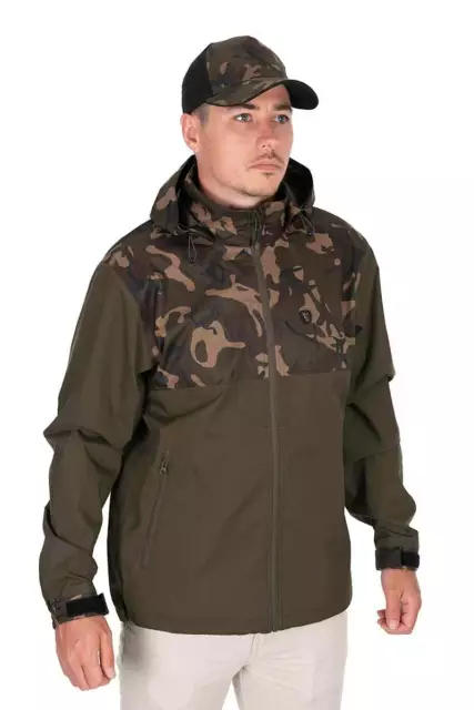 Fox Carp Fishing Clothing - Khaki & Camo RS 10k Waterproof Jacket - All Sizes