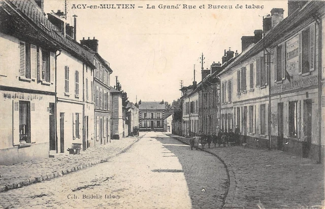 Cpa 60 Acy En Multien / La Grand Rue / Bureau De Tabac / Cliche Rare