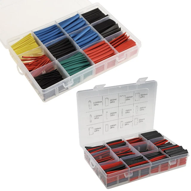 Assortimento di Tubo Termoretraibile Set, 560-tlg.Schrumpfschläuche 2:1 Nero/