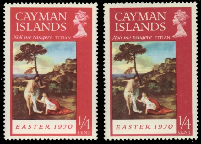 CAYMAN ISLANDS 252i  - "Noli me Tangere" Aniline Carmine Error (pb23953b)