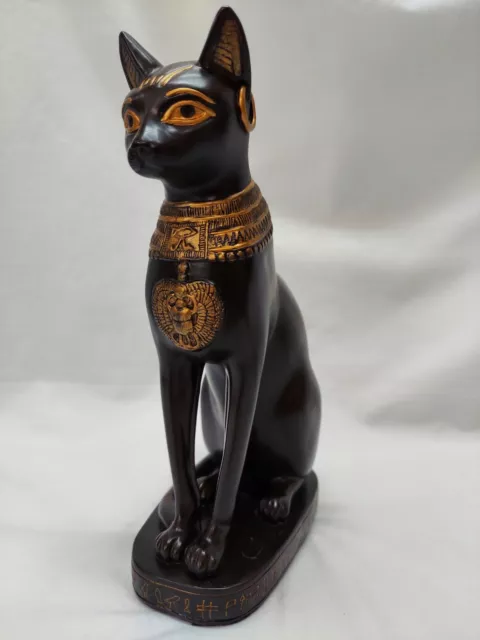 Vintage Summit Collection Bastet Egyptian Goddess Black Cat Resin Figurine 22 46 Picclick
