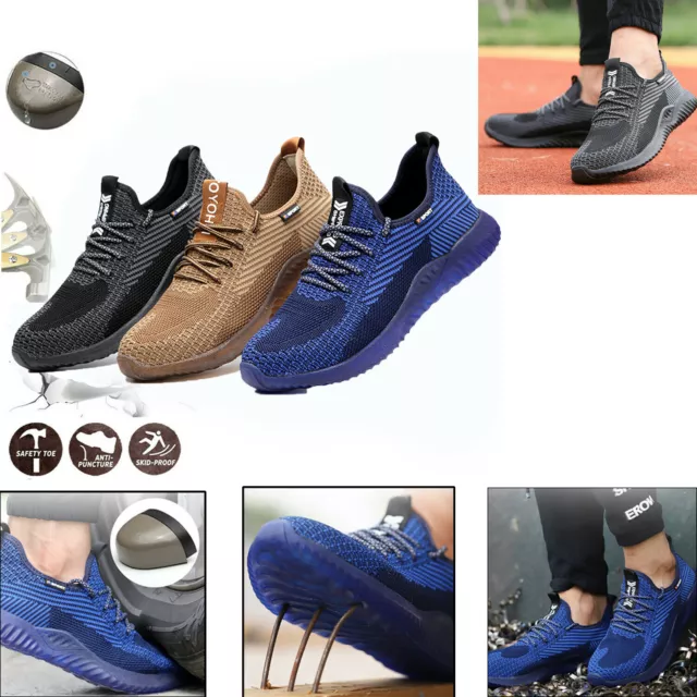 Safety Shoes Mens & Women Lightweight Steel Toe Cap Work Shoes Trainers Boots UK