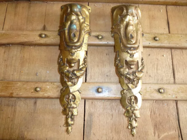 A Superb Pair Of Vintage French Bronze Pediments