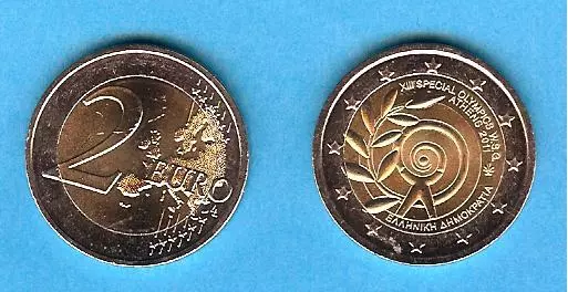 2 Euro Gedenkmünze 2011 aus Griechenland, Special Olympics, bankfrisch, bfr