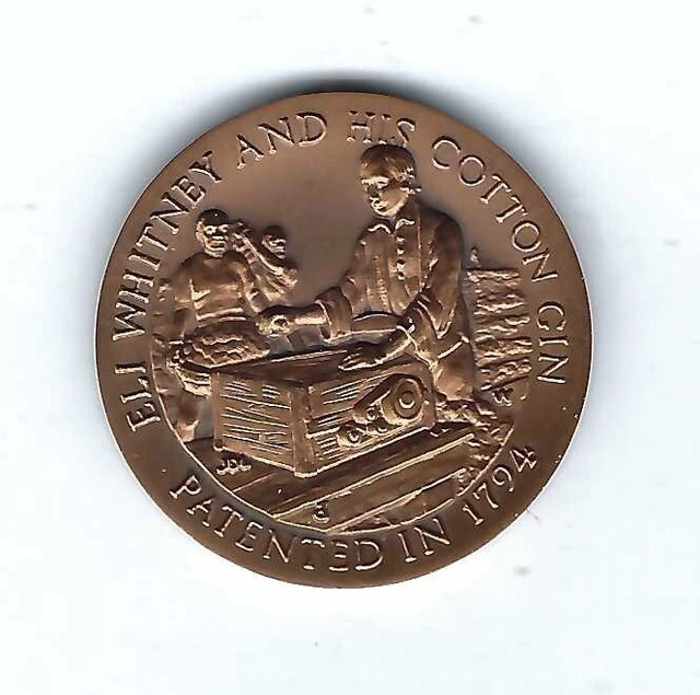 INVENTOR ELI WHITNEY Cotton Gin Industrial Revolution Bronze Longines