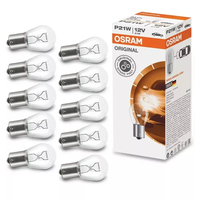 p21w OSRAM 12V ba15s 21w 7506 BREMSLICHT RÜCKLICHT LAMPE GLÜHBIRNE 10x STÜCK