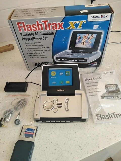 SMARTDISC FLASHTRAX XT 40GB PORTABLE Hard Disc Drive Multimedia Player ...