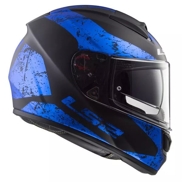 Ls2 Ff397 Vector Ft2 Sign Matt Black Blue Motorcycle Motorbike Crash Helmet