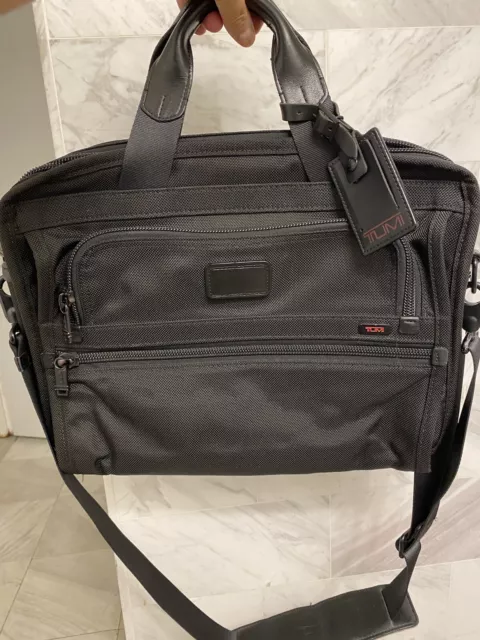 TUMI 26130DH Briefcase Ballistic Nylon Shoulder Bag Topper Black