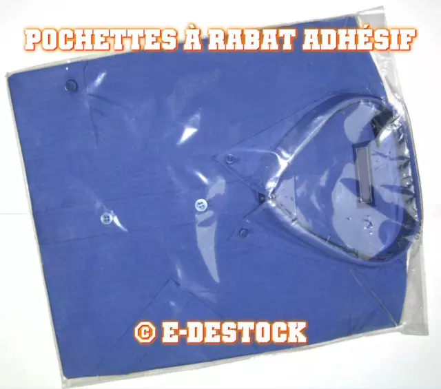 25 Pochettes Sachets plastique avec rabat adhesif 230 x 310 mm