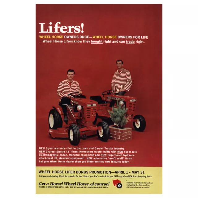 1968 Wheel Horse: Lifers Vintage Print Ad