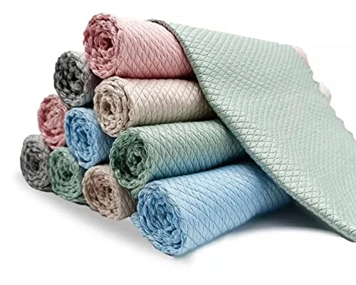 RISETEX Fish Scale Streak Free Miracle Cleaning Cloth Easy Clean...