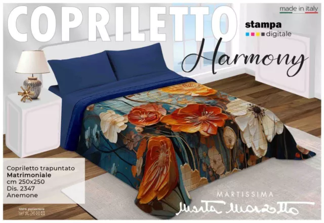 Trapuntino Copriletto Primaverile Marta Marzotto "Floreale" Letto Matrimoniale 3