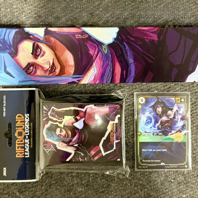 RIFTBOUND TCG AHRI Launch Promo #66 + Jynx Playmat & Sleeves ...
