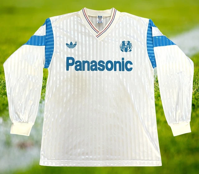Maillot Olympique Marseille Adidas Domicile 1991/92 - Manches Longues - Taille XS