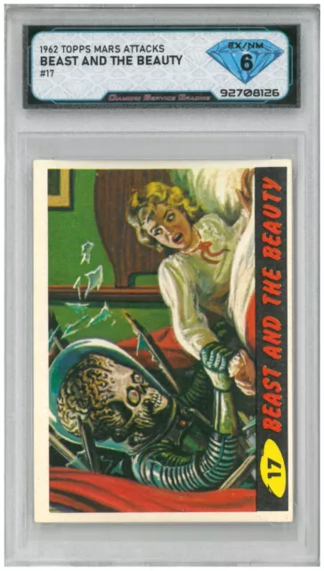 1962 Topps Mars Attacks BEAST AND THE BEAUTY #17 💎 DSG 6 EX/NM