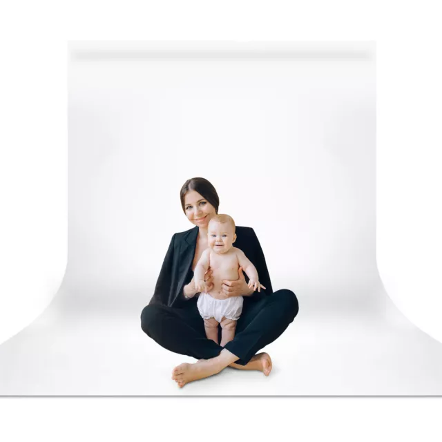 LS Photo Studio Photography 6'x9' White Muslin Photo Backdrop Background Screen