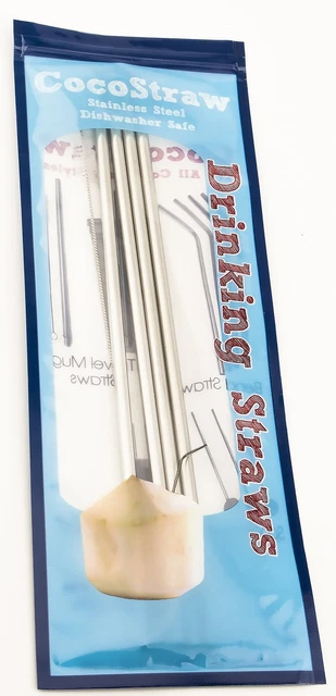 4 Pack Cocostraw for Bubba Hero 20 oz Silver Tumbler PerfectFIT 18/8 Stainless 7