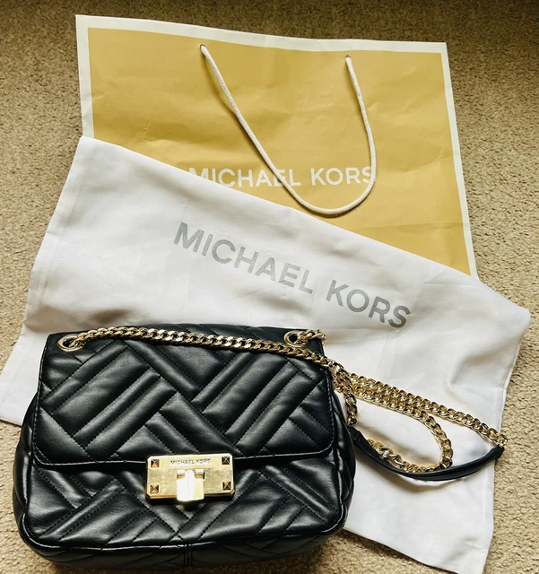 MICHAEL KORS BLACK Quilted Leather Vivianne Shoulder Bag 100.00