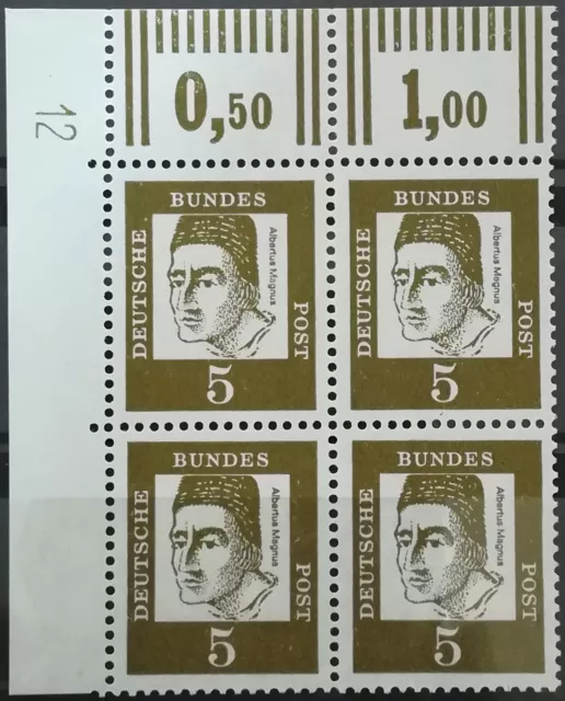 BUND BEDEUTENDE DEUTSCHE NR. 349 y ** SEITENRAND MIT FN 12 L1a