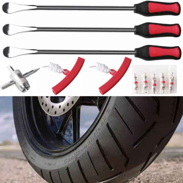 Heavy Duty Tyre Levers Spoon Set Scooter Bike Motorcycle Tire Changing Tool +Bag