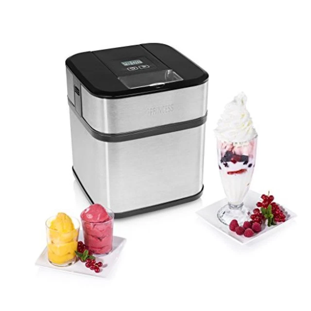 Princess Gelatiera 282605 Macchina per Il Gelato, 12 W, Acciaio Inossidabile - N