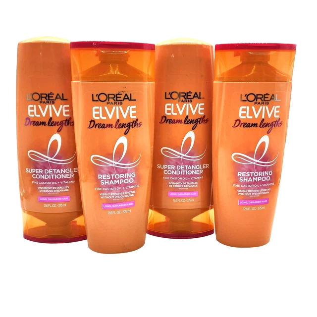 L'OREAL PARIS ELVIVE Dream Lengths Shampoo & Conditioner Set Lot Of 2 £