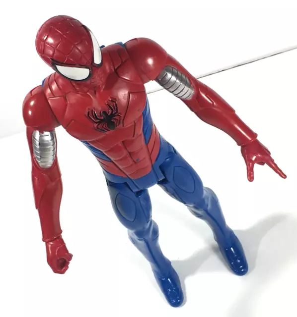MARVEL HASBRO Amazing SPIDER MAN Large 12" Action Figure Titan Hero 2018 silver