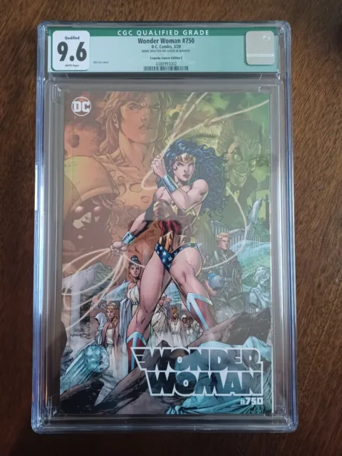Wonder Woman #750 CGC 9.6 Qualified Grade Signed By Jim Lee W/ COA
