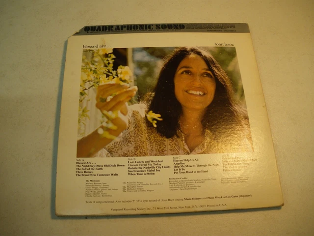 Joan Baez - Blessed Are... 1972 2xLP, Album, Quad + 7" Vanguard VSQ 40001 3