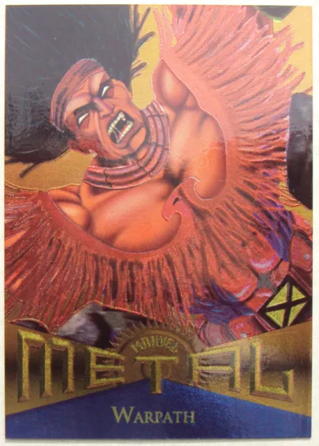 Fleer Marvel Metal 1995 MCU Card Warpath #123