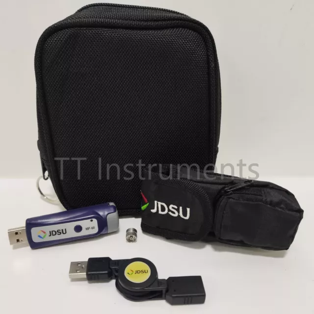 JDSU Viavi MP-60 USB Fiber Optic Power Meter w/ 2.5mm & 1.25mm Adapters & Case