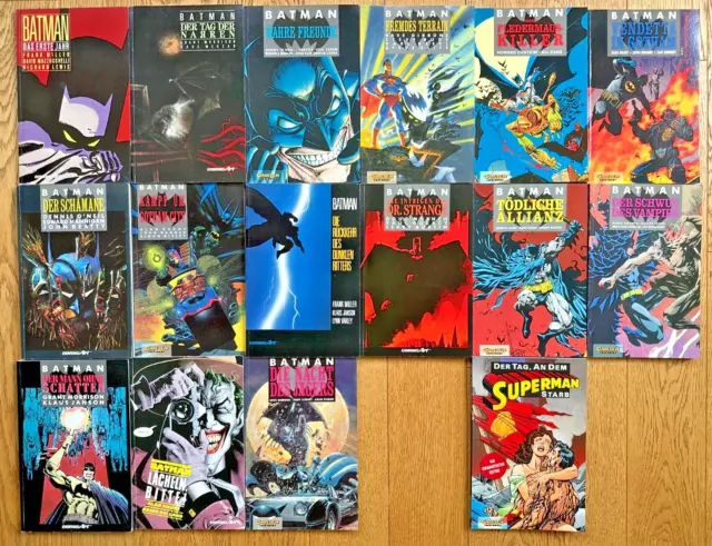 Batman - Carlsen Comic Art - 15 Alben + 1x Supermann Sonderband - Sehr gut