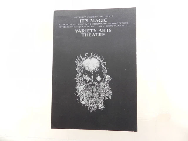 Variety Arts Theatre - Program - It's Magic - 1981