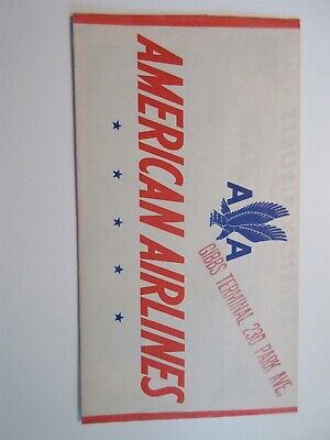 Vintage American Airlines ticket jacket w/ passenger Coupon New York North Pole
