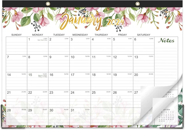 2024 DESK CALENDAR Desk Calendar 2024 Jan 2024 Dec 2024 17" x 12
