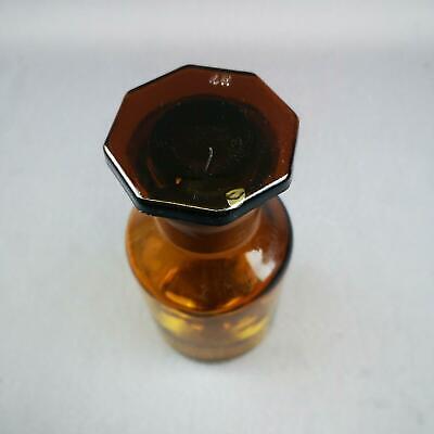 Apothekerflasche, braun, mit octgonalem Stöpsel, "45", H 18 cm 2