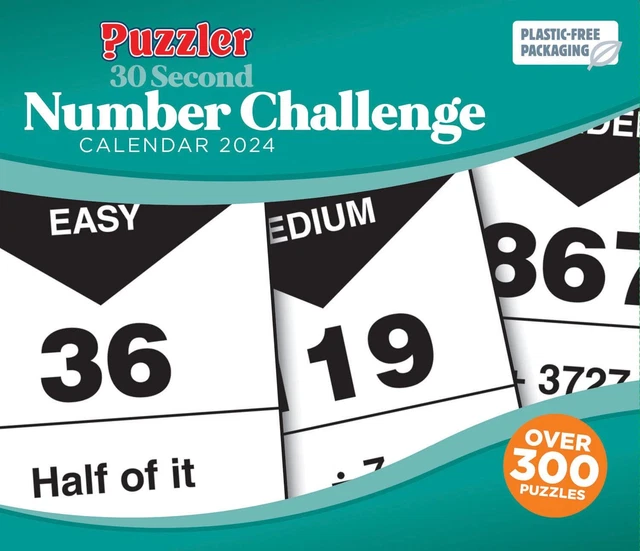 30 SECOND NUMBER Challenge 2024 Daily Desk Calendar Brand New