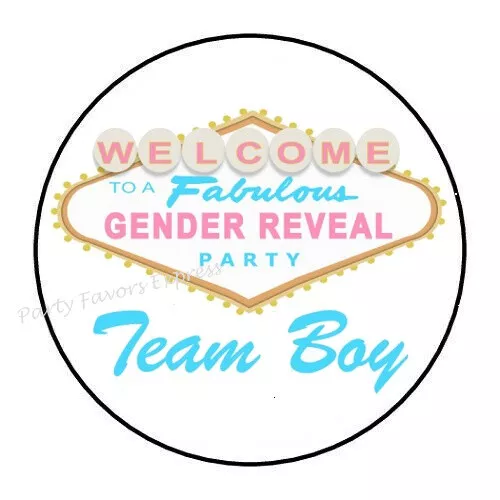 2cm 32xAufkleber Sticker Brief Post Team Junge Gender Reveal bunt R1232