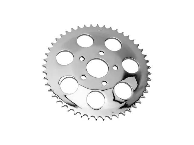 CUSTOM CHROME REAR SPROCKET, 6MM OFFSET Chrome 84372