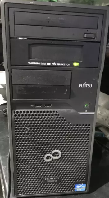 Fujitsu Primergy TX100 S3 Tower Server Xeon E3 1220 @3100MHZ 8GB RAM TANDBERG DD
