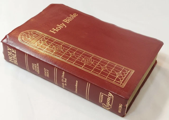 BIBLE KJV GIANT Print Words of Christ in Red / Concordance Nelson ...